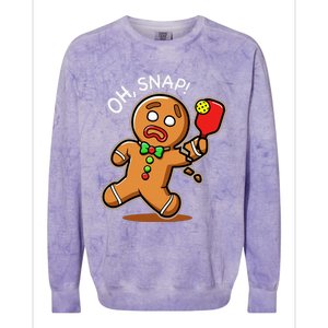 Gingerbread Man Playing Pickleball Colorblast Crewneck Sweatshirt