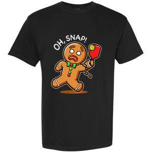 Gingerbread Man Playing Pickleball Garment-Dyed Heavyweight T-Shirt