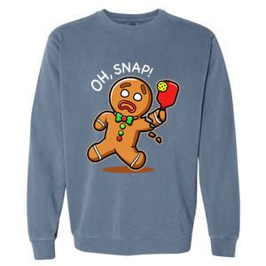 Gingerbread Man Playing Pickleball Garment-Dyed Sweatshirt