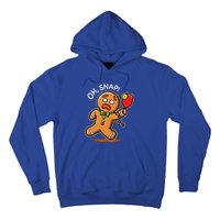 Gingerbread Man Playing Pickleball Hoodie