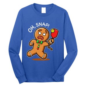 Gingerbread Man Playing Pickleball Long Sleeve Shirt