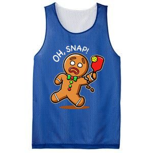 Gingerbread Man Playing Pickleball Mesh Reversible Basketball Jersey Tank