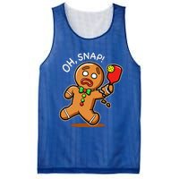 Gingerbread Man Playing Pickleball Mesh Reversible Basketball Jersey Tank