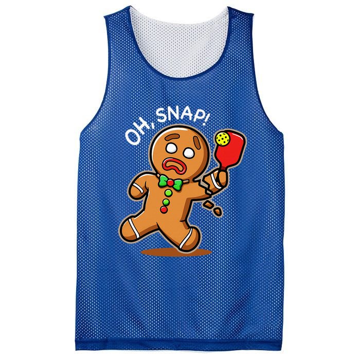 Gingerbread Man Playing Pickleball Mesh Reversible Basketball Jersey Tank