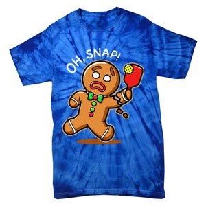 Gingerbread Man Playing Pickleball Tie-Dye T-Shirt