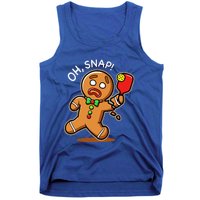 Gingerbread Man Playing Pickleball Tank Top