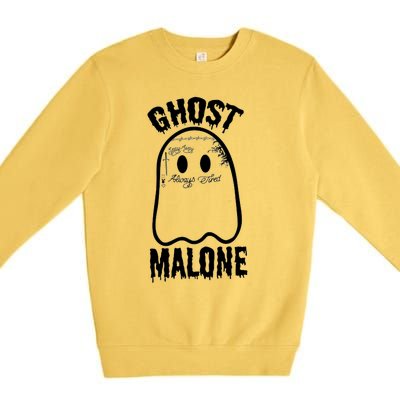 Ghost Malone Post Malone Funny Ghost Halloween Premium Crewneck Sweatshirt