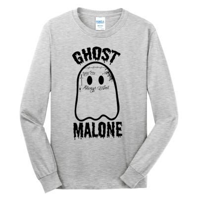 Ghost Malone Post Malone Funny Ghost Halloween Tall Long Sleeve T-Shirt