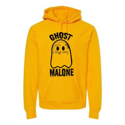 Ghost Malone Post Malone Funny Ghost Halloween Premium Hoodie