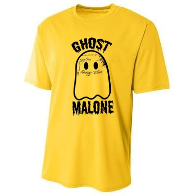 Ghost Malone Post Malone Funny Ghost Halloween Performance Sprint T-Shirt