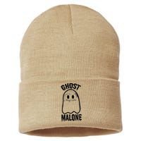 Ghost Malone Post Malone Funny Ghost Halloween Sustainable Knit Beanie