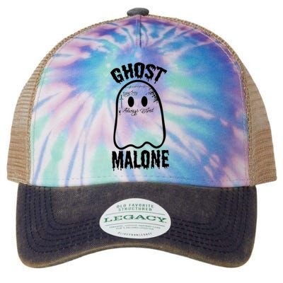 Ghost Malone Post Malone Funny Ghost Halloween Legacy Tie Dye Trucker Hat