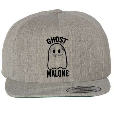 Ghost Malone Post Malone Funny Ghost Halloween Wool Snapback Cap