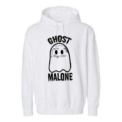 Ghost Malone Post Malone Funny Ghost Halloween Garment-Dyed Fleece Hoodie