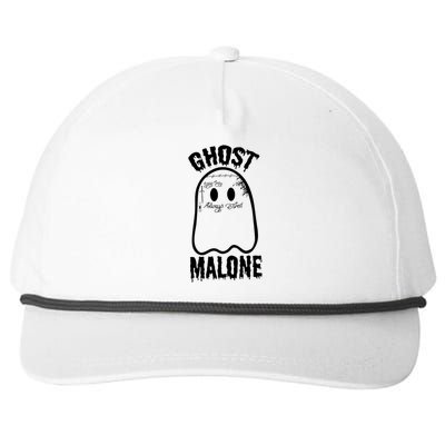 Ghost Malone Post Malone Funny Ghost Halloween Snapback Five-Panel Rope Hat