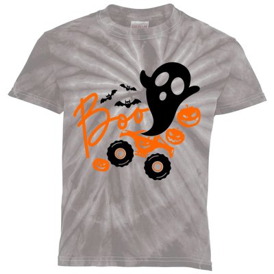 Ghost Monster Pumpkin Truck Rider Boo Halloween Pumpkin Gift Kids Tie-Dye T-Shirt