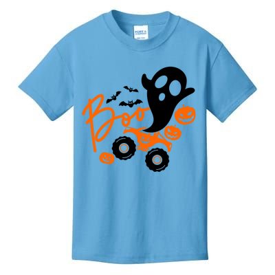 Ghost Monster Pumpkin Truck Rider Boo Halloween Pumpkin Gift Kids T-Shirt