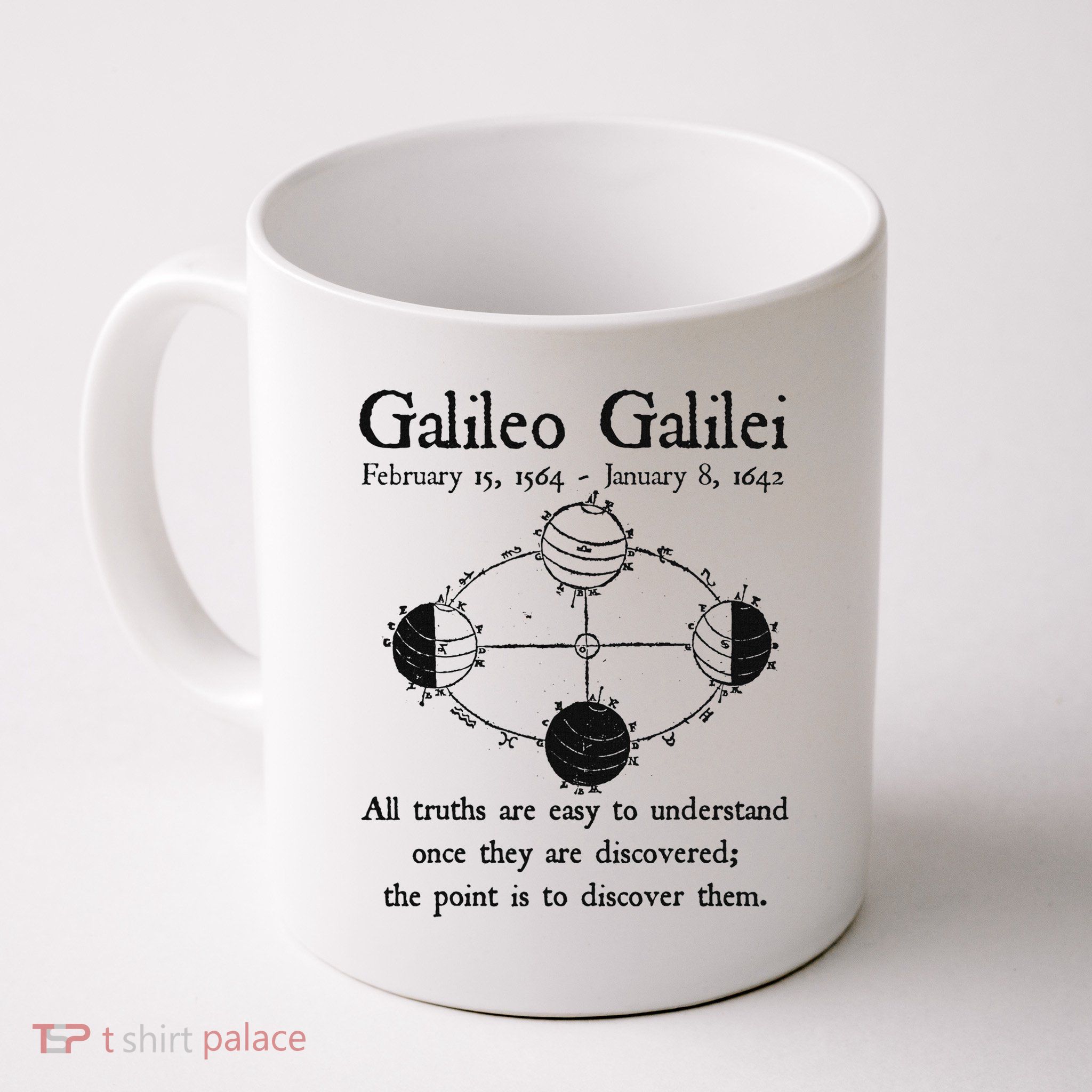 Galileo Moon Phases Discover Truth Math Science Teacher Geek Coffee Mug