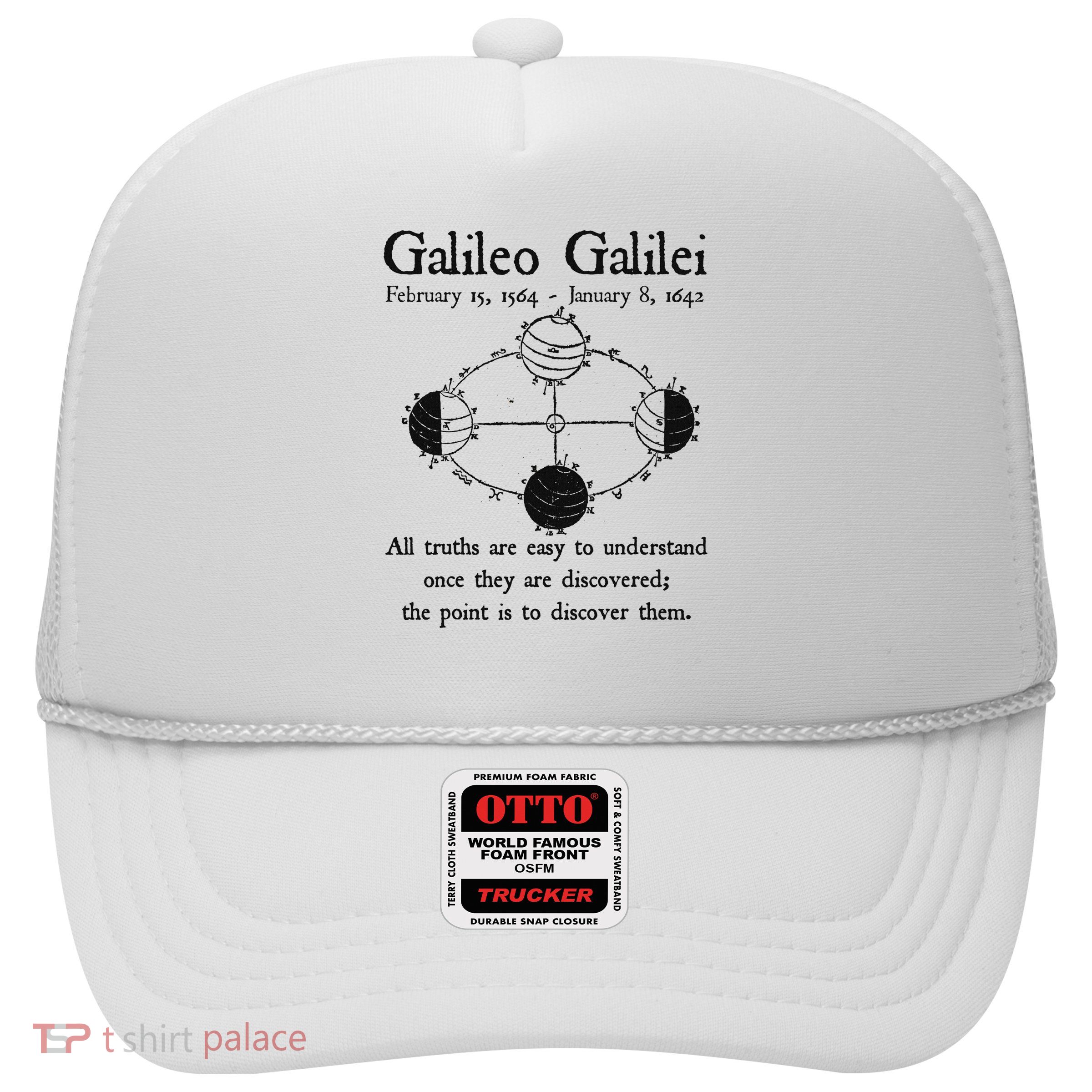 Galileo Moon Phases Discover Truth Math Science Teacher Geek Trucker Hat