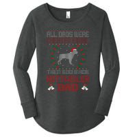 God Made Rottweiler Dog Dad Christmas Ugly Sweater Gift  Women's Perfect Tri Tunic Long Sleeve Shirt