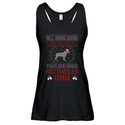 God Made Rottweiler Dog Dad Christmas Ugly Sweater Gift  Ladies Essential Flowy Tank