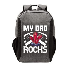 Geologist Mineral Rock Collecting Fossils My Dad Rocks Gift Vector Backpack