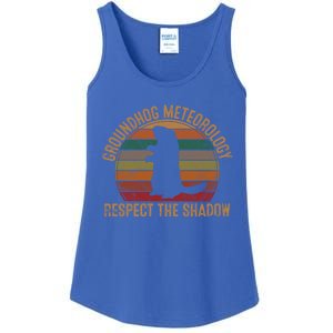 Groundhog Meteorology Respect The Shadow Gift Groundhog Day Funny Gift Ladies Essential Tank