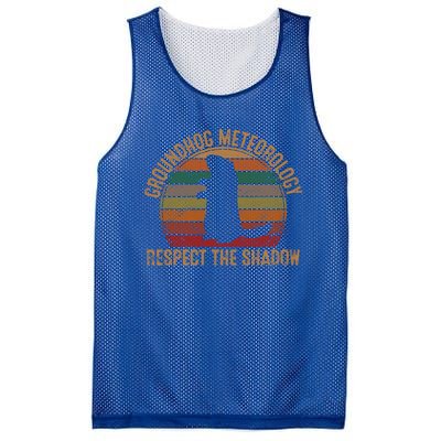 Groundhog Meteorology Respect The Shadow Gift Groundhog Day Funny Gift Mesh Reversible Basketball Jersey Tank