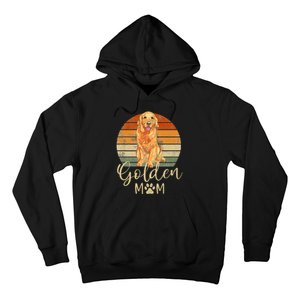 Golden Mom Retro Sunset Golden Retriever Lover Hoodie