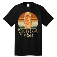 Golden Mom Retro Sunset Golden Retriever Lover Tall T-Shirt