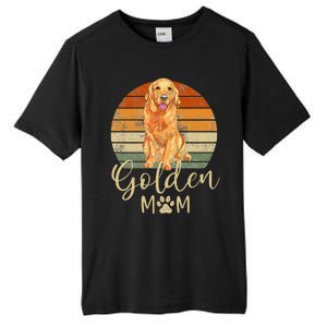 Golden Mom Retro Sunset Golden Retriever Lover Tall Fusion ChromaSoft Performance T-Shirt