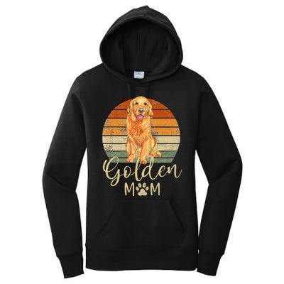 Golden Mom Retro Sunset Golden Retriever Lover Women's Pullover Hoodie