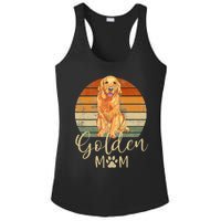 Golden Mom Retro Sunset Golden Retriever Lover Ladies PosiCharge Competitor Racerback Tank