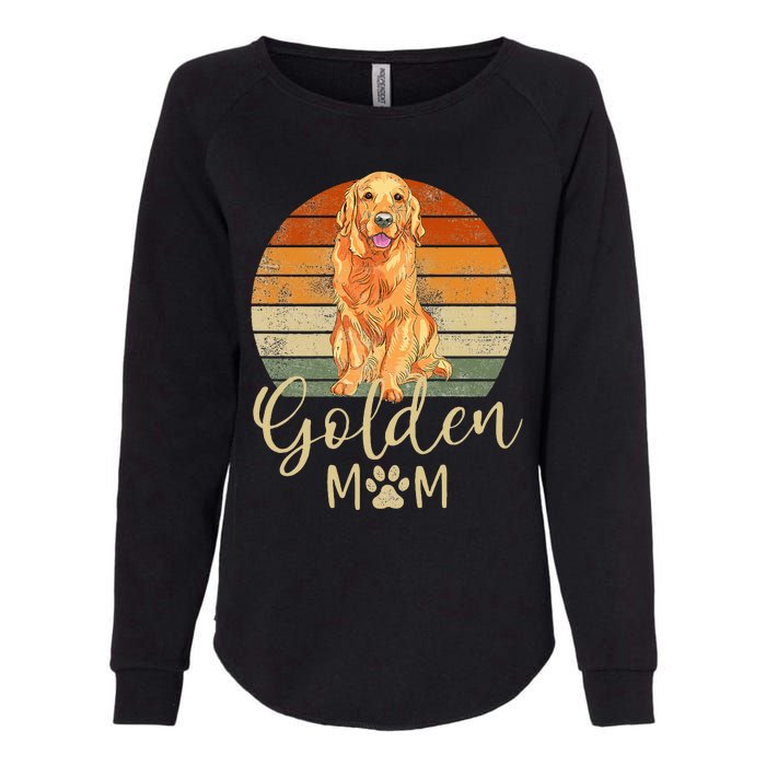 Golden Mom Retro Sunset Golden Retriever Lover Womens California Wash Sweatshirt