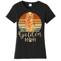 Golden Mom Retro Sunset Golden Retriever Lover Women's T-Shirt