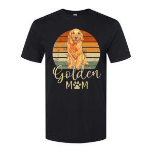 Golden Mom Retro Sunset Golden Retriever Lover Softstyle CVC T-Shirt