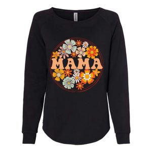 Groovy Mama Retro Flowers Women MotherS Day Wildflower Mom Womens California Wash Sweatshirt