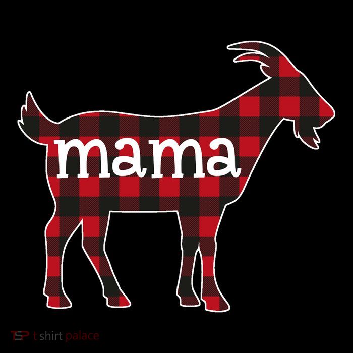 Goat Mama Red Plaid Merry Goatmas Christmas Mom Goat Lovers Tall T-Shirt