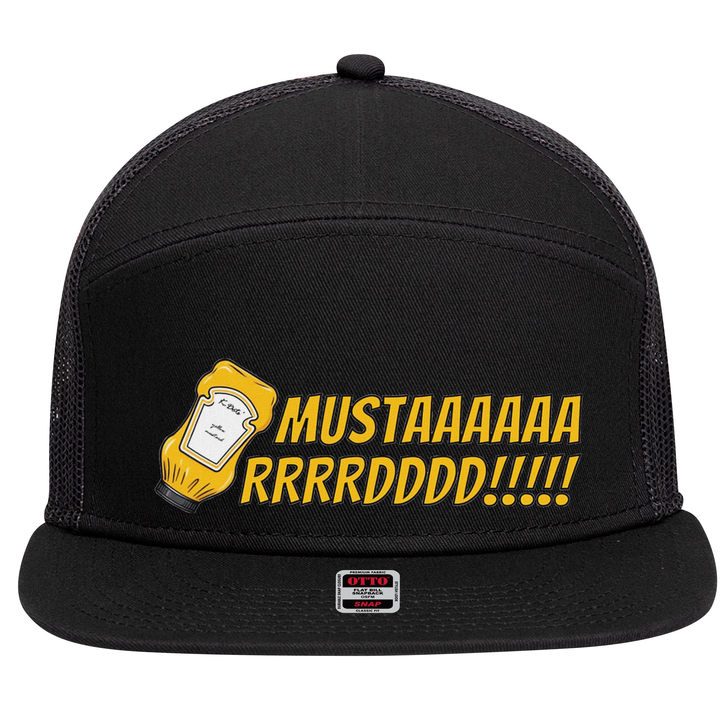 Gnx Mustard Reference Album 7 Panel Mesh Trucker Snapback Hat