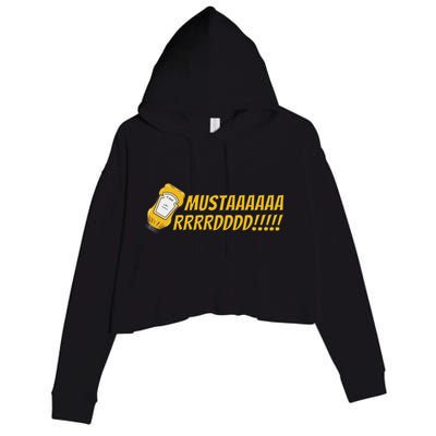 Gnx Mustard Reference Album Crop Fleece Hoodie