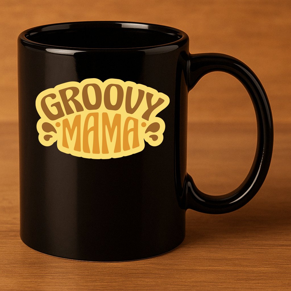 Groovy Mama Retro 11oz C Handle Ceramic Mug
