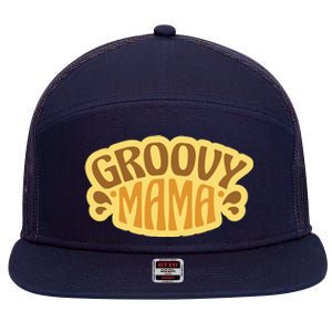 Groovy Mama Retro 7 Panel Mesh Trucker Snapback Hat