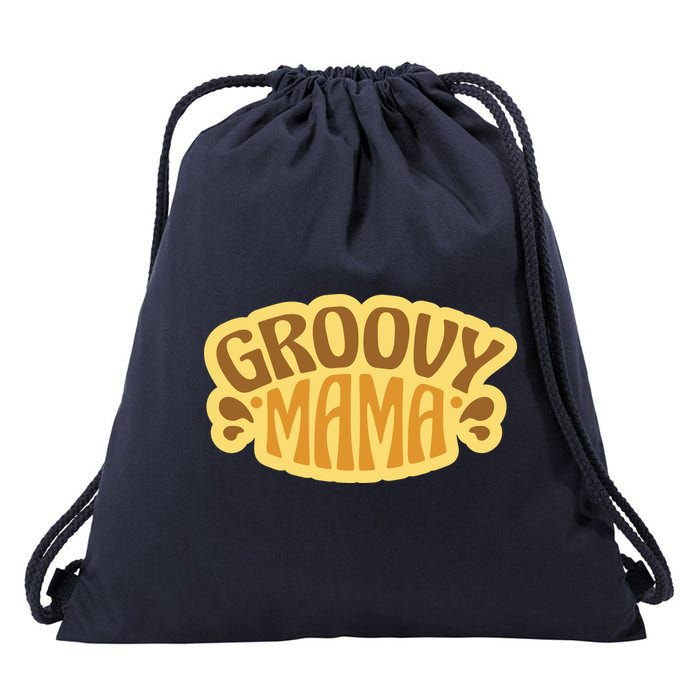 Groovy Mama Retro Drawstring Bag
