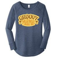 Groovy Mama Retro Women's Perfect Tri Tunic Long Sleeve Shirt