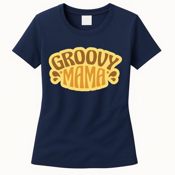 Groovy Mama Retro Womens T-Shirt