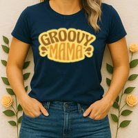 Groovy Mama Retro Womens T-Shirt