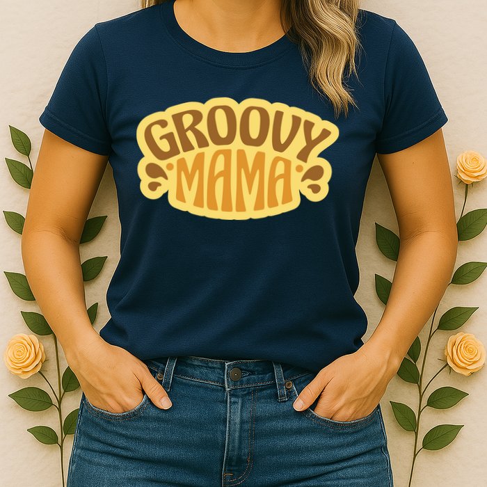 Groovy Mama Retro Womens T-Shirt