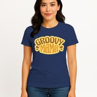 Groovy Mama Retro Womens T-Shirt
