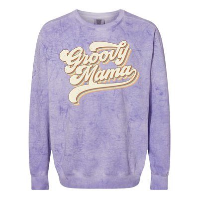 Groovy Mama Retro Cute Gift Colorblast Crewneck Sweatshirt