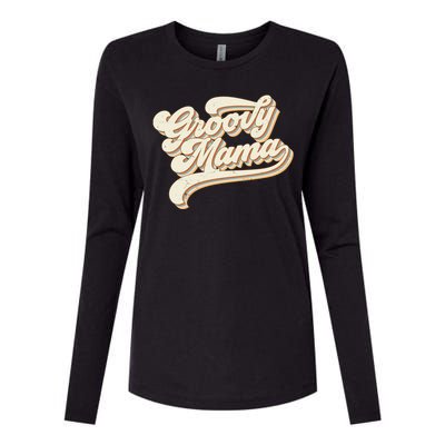 Groovy Mama Retro Cute Gift Womens Cotton Relaxed Long Sleeve T-Shirt